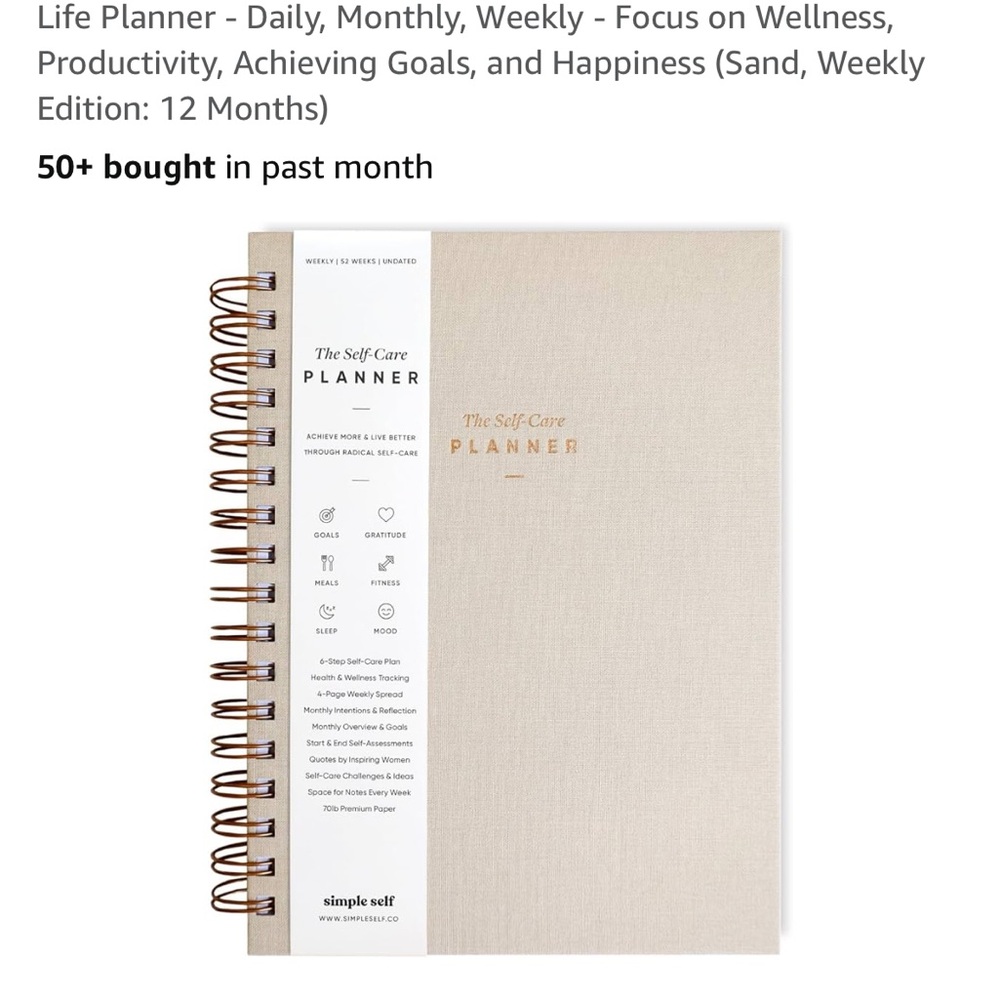 Perfect condition - Self Care and Productivity Planner